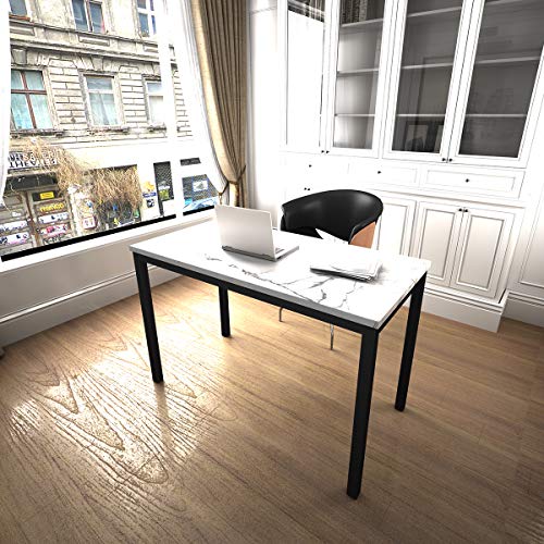 Tilly Lin Faux Marble Writing Desk Computer Desk, Home Office Table, Sturdy and Elegant, 47.2" W