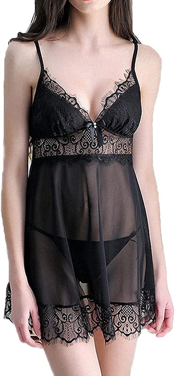 Amazon Co Jp Mecaponn 最新 セクシーベビードール エロ セクシー ランジェリー ワンピース 下着 Tバック付き 誘惑 下着インナー下着 キャミソール スリップ パジャマ ナイトウェア スリップ レディース 女性 ルームウェア 部屋着 ブラック フリーサイズ 服