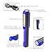 Rechargeable CREE LED COB Work Light, RuiFengShun Multi Bright Modes 3W Portable Hand Held Flashlight with Magnet Base & 120° Rotating Clip for Camping, Emergency, Workshop, Household (Blue)