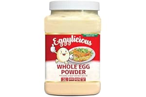 Eggylicious Egg Whole Powder, Dried Natural Protein Powder, Made from Fresh Eggs, Pasteurized,Non-GMO, No Additives,1lbs(16oz)