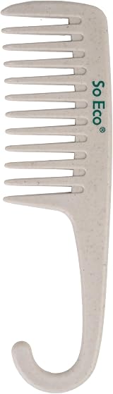 So Eco Shower Comb Wide-Tooth Detangler Curved Handle Recycled Material view 2
