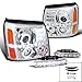 Escalade Chrome R8 Style Halo Projector Headlights+LED DRL Fog Bumper Lamps
