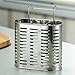Stainless Steel Hanging 2 Compartments Mesh Utensil Drying Rack/Chopsticks/Spoon/Fork/Knife Drainer Basket Flatware Storage Drainer