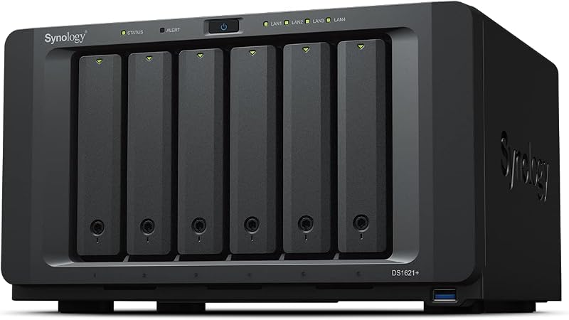 Synology DS1621+ 48TB 6 Bay NAS 6x 8TB WD Red Plus Drives Desktop