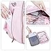 mommore Fully Opened Baby Diaper Bag Pink Travel Backpack with Portable Insulated Bag for Pregnant Wife