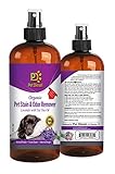 Pet Stain & Odor Remover Spray Best Organic Enzyme Cleaner For Pet Odor Elimination Dog & Cat Urine Stain Removal - Wide Area Stains - Lavender & Tea Tree Oil - 4 FL Oz By Pet Diesel