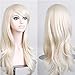 Anime Cosplay Synthetic Wig 11 Colors Heat Resistant Fiber Full Wig with Bangs Long Layered Curly Wavy Trendy 23'' / 58cm for Women Girls Lady Fashion and Beauty (blonde)