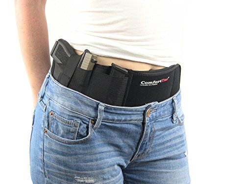 Ultimate Concealed Carry Belly Band Holster - Neoprene, Left Hand, Black, Universal Fit