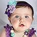 Baby Girl Lace Romper Set- Baby Birthday Outfit by Pretty Baby Bowtique (6-13months, Purple and Aqua)