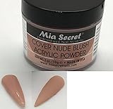 Mia Secret Cover Acrylic Powder -NUDE BLUSH /PINK /ROSE /BEIGE 0.5oz/1oz/2oz/4oz + FREE Temporary Tattoo! (2 oz, Nude Blush)
