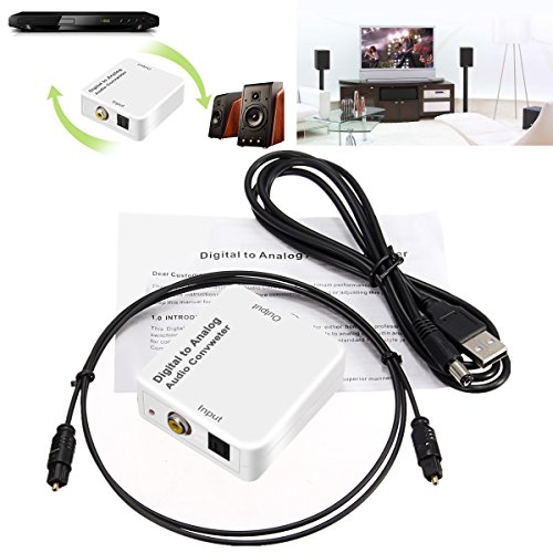 image for ELEGIANT Digital to Analog Audio Converter with Digital Optical Toslin