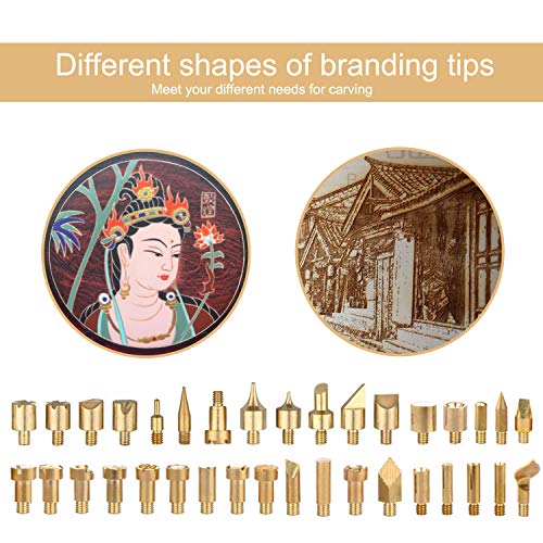 Firlar 71Pcs Soldering Iron Set, Wood Burner Kits Adjustable Temperature Wood Burning Pens Professional Pyrography Tool Set with 54 Wood Burning Tips for Embossing, Soldering