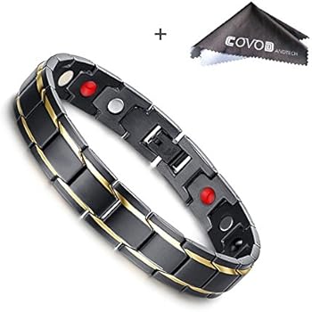Titanium Magnetic Therapy Health Bracelet- 2018 New Pure Row 4 Elements Magnetic Therapy Bracelets (men)
