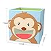 NEWSTYLE Foldable Kids' Toy Storage Bin Box - Cartoon Children Toys Chest and Closet Organizer (Smiling Monkey)