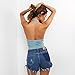 GAGAOPT Sexy Crop Top Zipper Halter Sleeveless Backless Camisoles Tank Tops