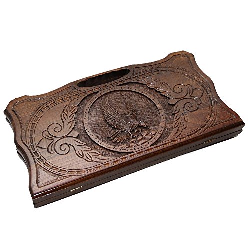23.6 inch Large Hand Carved 2 in 1 Armenian Backgammon Checkers Handmade Nardi High Detail Wooden Board Game Hand Crafted Nardy + Gift