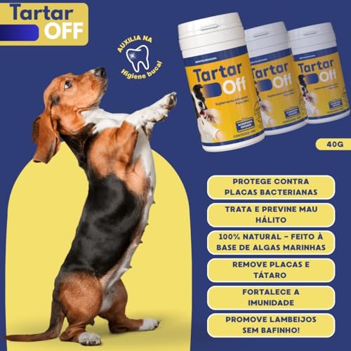 Tartar Off Fórmula Natural, Combate Tártaro e Mau Hálito, 40g, Zero Bafinho
