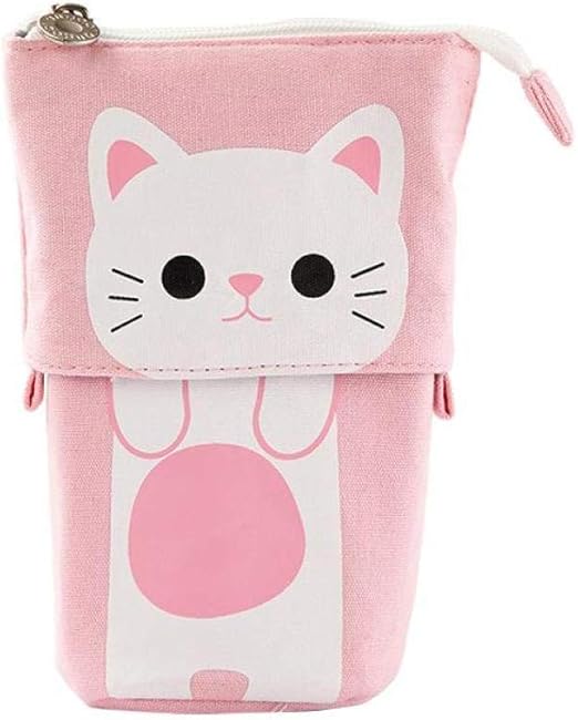 Flexible Big Cat Pencil Case Fabric Quality School Supplies Stationery