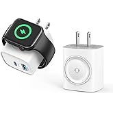 TOPADRE 22W Charger for Apple Watch, 3-in-1 USB C Charger Block, 2 Pack Magnetic Wall Charger Travel Essentials for Apple Watch Series 10/9/8/7/6, for iWatch Ultra/SE, for iPhone/AirPods, White