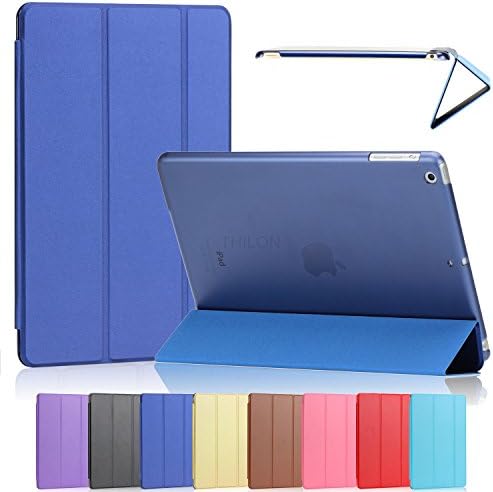 iPad Air Case, iPad Air Cover, Thilon Tri-fold iPad 5 Case, Ultra Slim and Light weight, Great Auto Wake up / Sleep smart function, iPad air leather case, iPad Air Cover (Royal Blue)