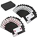 Joyoldelf Creative Playing Cards, Plastic PVC Waterproof Poker Deck of Cards with Black Backing in Box for Cardistry, Magic Trick and Party (Black) (Black-White)