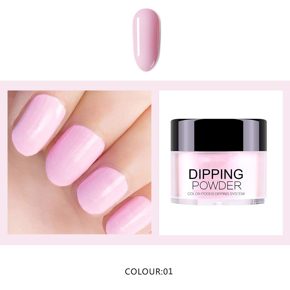 REMEE Dip Powder Set for Starter Without Lamp Cure Nail Art Fashion Dip Powder Colors Long Lasting Manicure Decoration Kit(Color 1-6)