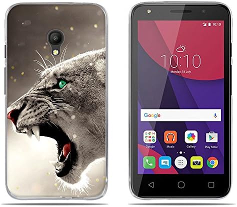 DIKAS Alcatel One Touch Pixi 4 (5 inch) Case, Protective Crystal Clear Flexible Silicone Shockproof Case Cover for Alcatel One Touch Pixi 4 (5.0 inch)