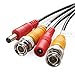 Postta BNC Video Power Cable (2 Pack 50 Feet) Pre-made All-in-One Video Security Camera Cable Wire with Four Connectors for CCTV DVR Surveillance System