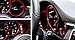 iJDMTOY 3pc Glossy Red Dashboard Gauge Surrrounding Ring Decoration Trim Kit Compatible with 2014-2022 Porsche Macan
