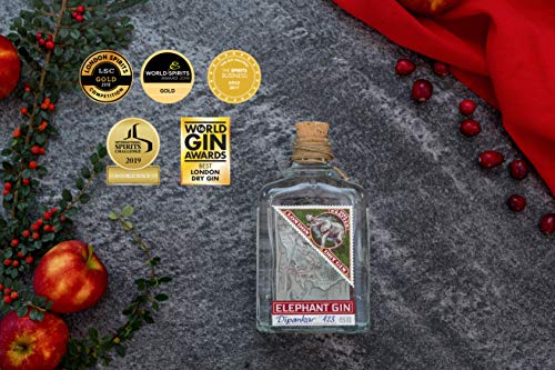 Elephant London Dry Gin - Preisgekrönter Premium Gin aus Deutschland - Perfekt für Cocktails und ideal für Gin & Tonic Sundowner - 45% vol., 500ml – Bild 3