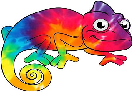 Lizard Sticker (Rainbow tie dye)