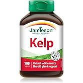 Jamieson Kelp Tablets, Natural Source of 650 mcg Iodine, Thyroid Support, and a Factor in the Maintenance of Good Health. Non