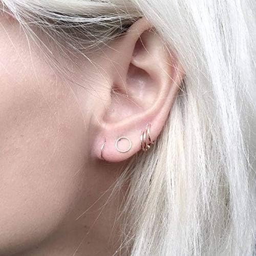 Crdifu 2pcs to 10pcs 20 Gauge Nose Ring Hoop 8mm Stainless Steel Nose Lip Helix Tragus Cartilage Hoop Ring Jewellery - Image 3