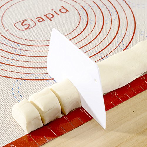 Sapid Non-stick Silicone Pastry Mat Macaron with Measurements（17.5''×27''） for Non-slip Dough Rolling Baking Mats, Table/Countertop Placemats and Fondant/Pie Crust/Cookie Sheet (1, Red) - Thumbnail 7