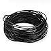 BEADNOVA Genuine Round Leather Cord Black Leather Strips for Jewelry Making Bracelet Necklace Beading (11 Yards,1.0mm)