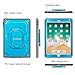 Fintie Case for iPad 6th / 5th Generation (2018/2017), iPad Air 2 / Air 1 (9.7 Inch) - [Tuatara Magic Ring] 360 Degree Rotating Grip Stand Shockproof Rugged Cover with Screen Protector, Blue