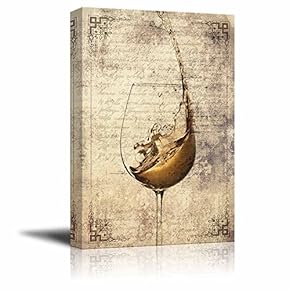 Wine Splash in Glass on Vintage Letter Background