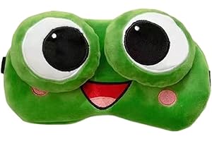 Lexziuo 1PCS 3D Frog Sleep Mask for Men Women & Kids - Blackout Contoured Eye Mask for Sleeping, Funny Cute Light Blocking Ma
