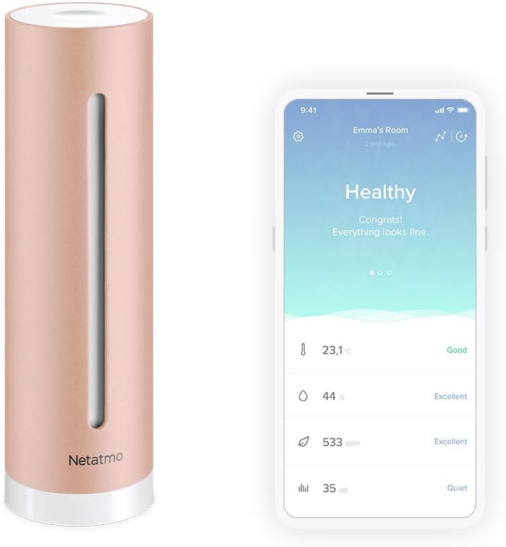 Netatmo Smart Indoor Air Quality Monitor (temperature, humidity, noise