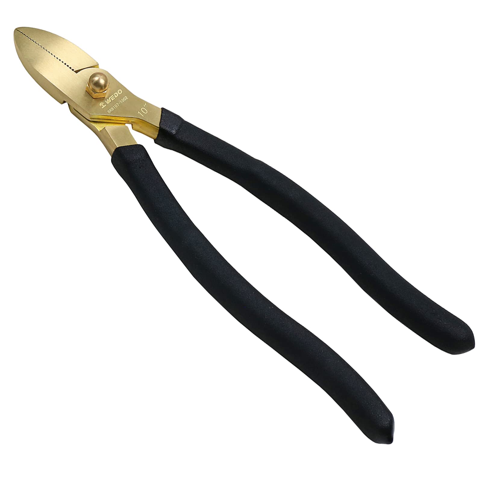 WEDO Brass Diagonal Cutting Pliers with Non-Slip Handle, Side Cutter, Diagonal Cutting Pliers, 10 * 250mm, 10"