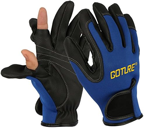 Yogayet 2 Cut Fingers Gloves Anti-Slip Skidproof for Fishing Hunting Riding Cycling Outdoor Sports
