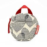 Skip Hop Baby Infant and Toddler Agion Antimicrobial Travel Pacifier Pocket Holder with Attachable Strap , 2 Pockets, Black / Red / White, Multi, Hearts