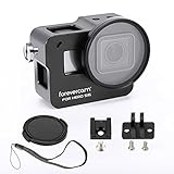 Aluminium Housing Case Alloy Protective Skeleton Frame with 52mm UV Filter and Lens Cap for Gopro Hero 5/6/GoPro HERO7 Black Action Camera Black with Rear Door