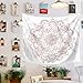 Indusleaf Pink Mandala Tapestry Wall Decor for Bedroom Women Hanging Bohemian Living Room Girls Boho Medallion Gary Marble