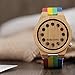 BOBO BIRD A01 Mens Bamboo Wooden Watch Colorful Band Special 10 Holes Dial Design