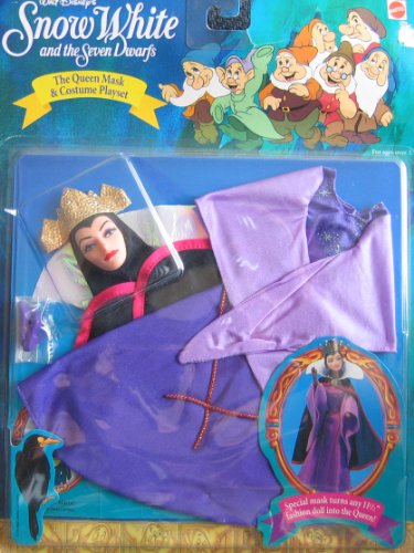 Snow White The Queen Mask & Costume Playset Fits Most Barbie Fashion Dolls (1992)