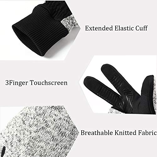 image for BIKINGMOREOK 3M Thinsulate Windproof Knit Gloves Mitten Winter Gloves 