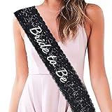 Bride To Be Lace Sash for Hen Party Bridal Shower-Bachelorette Sash, Wedding Party Favors Accessories Decorations