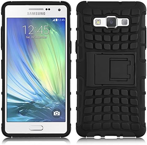 JAMMYLIZARD Galaxy A3 Case, [ALLIGATOR] Double Protection Rugged Back Cover for Samsung Galaxy A3, Black