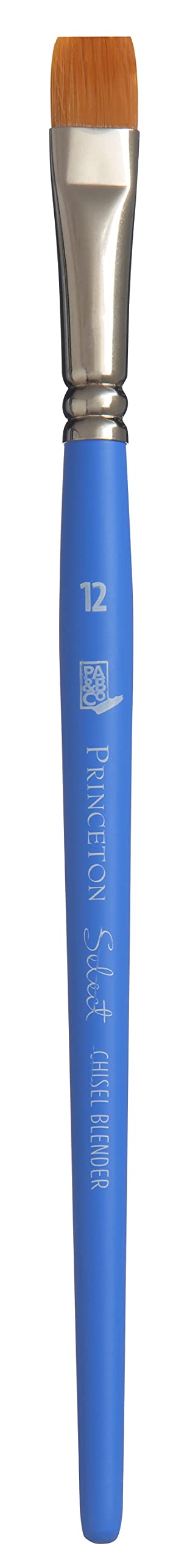 Princeton Select Artiste, Mixed-Media Brushes for Acrylic, Oil, Watercolor Series 3750 Chisel Blender Synthetic, Size 12